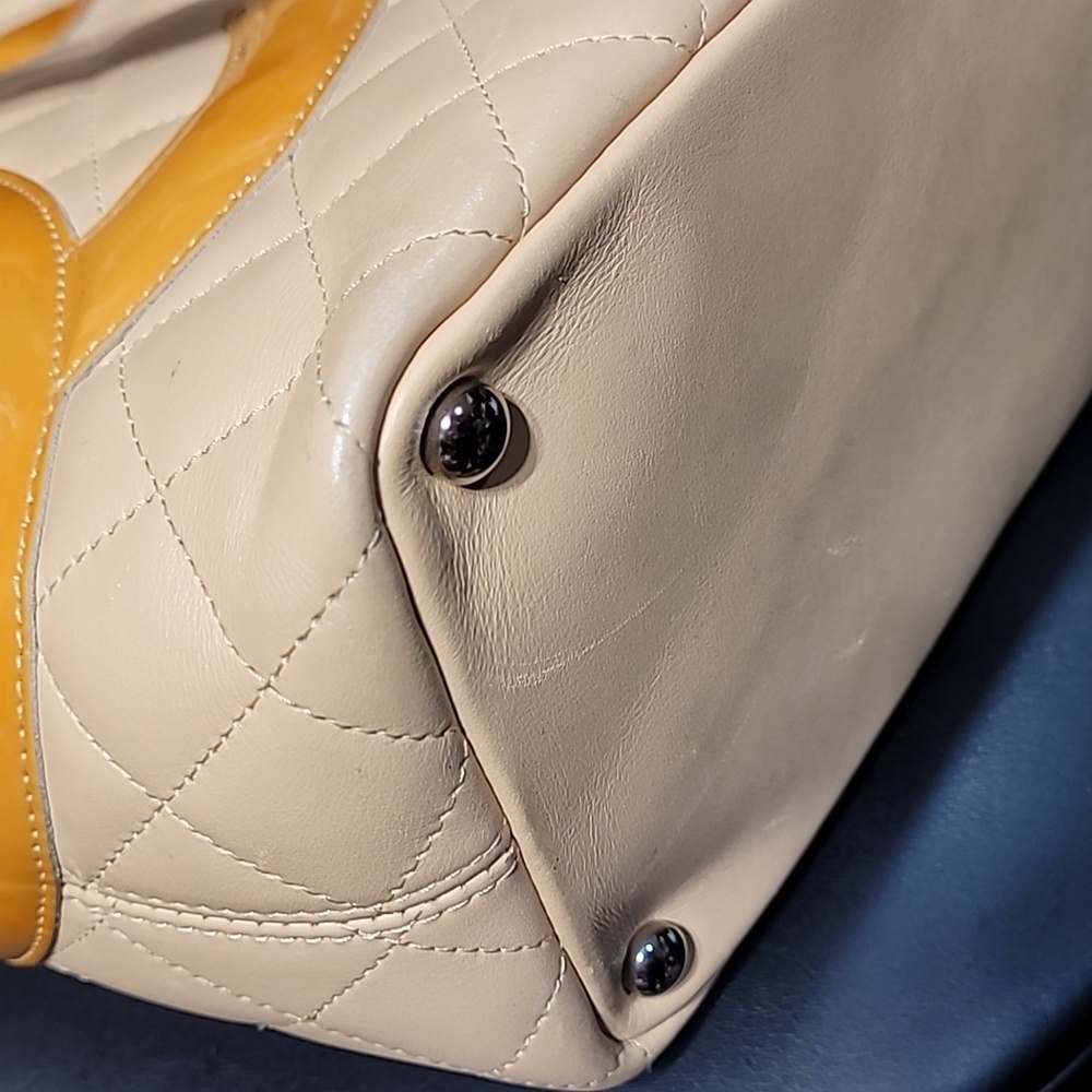 Chanel Cambon Line Tote Bag Calf Beige - Picture 5 of 14